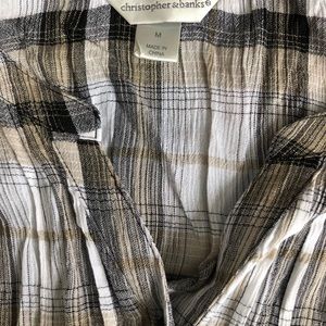 Short sleeve plaid shirt